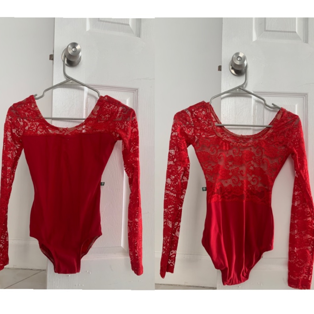 Red Luckyleo Ballet Leotard